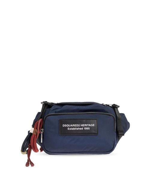 DSquared² Blue Belt Bag With Logo for men