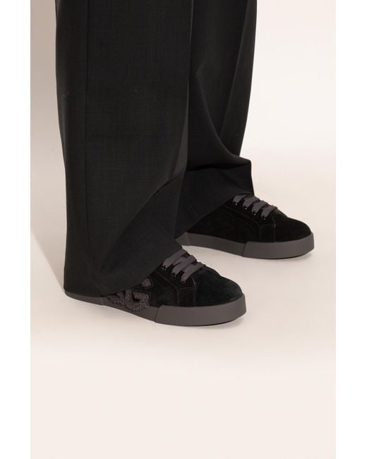 Dolce & Gabbana Black Suede Sports Shoes
