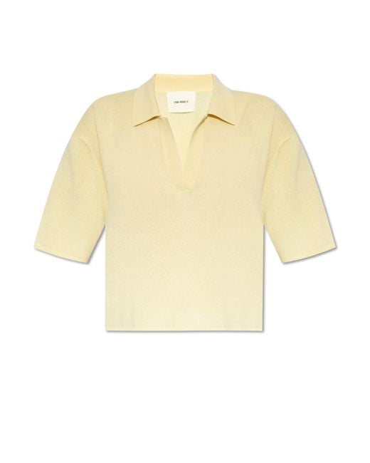 Lisa Yang Yellow Cashmere Polo