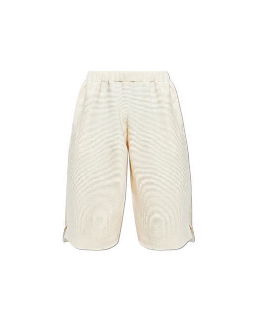Homme Plissé Issey Miyake Natural Ribbed Shorts for men