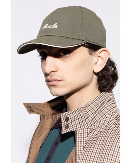 Moncler Green Baseball Cap for men