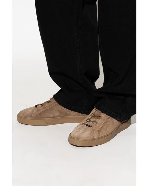 Tod's Brown Leather Sports Shoes for men