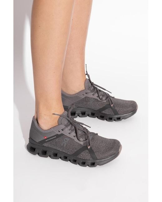 On Shoes Gray Training Shoes "Cloud X 4Ad"