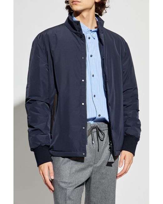 Moncler Blue Down Jacket "Lanques" for men