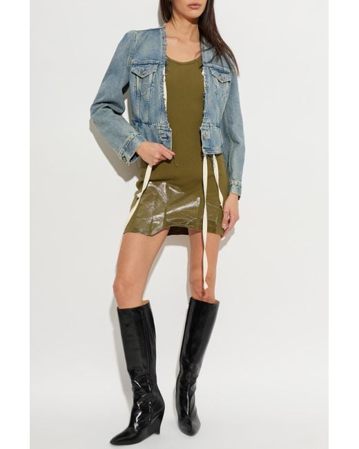 Maison Margiela Green Asymmetrical Dress