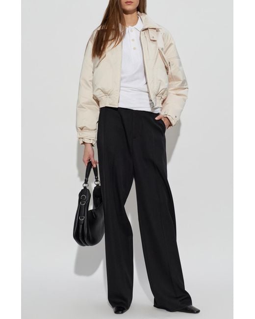 Victoria Beckham Natural Satin Down Jacket