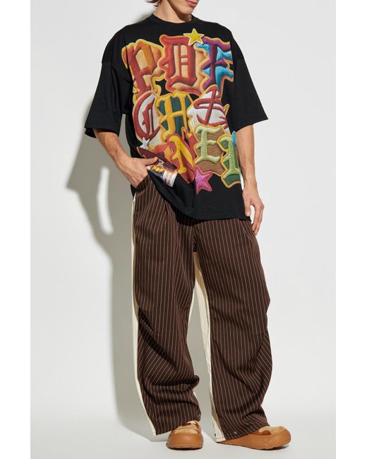 PDF Brown Striped Pattern Trousers, for men