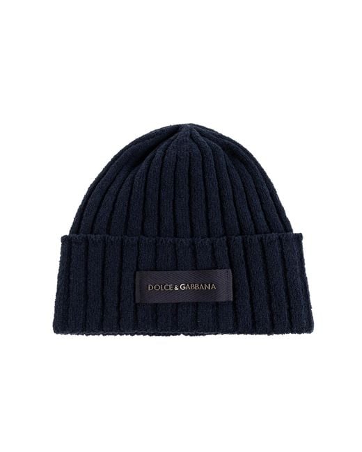 Dolce & Gabbana Blue Cap With Logo Patch for men