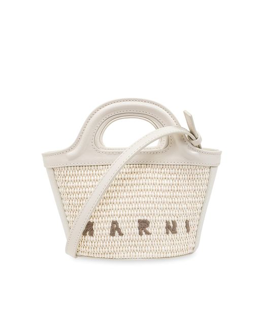 Marni White 'Tropicalia Micro' Shoulder Bag