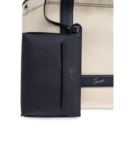 KENZO White Double-Sided Bag for men
