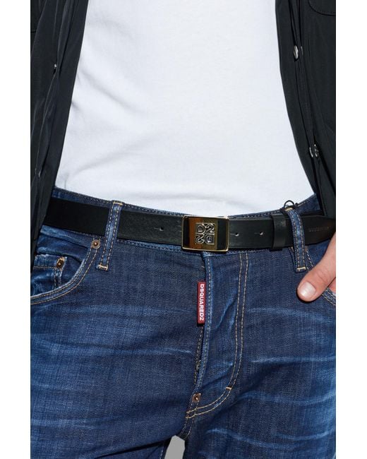 DSquared² Black Leather Belt