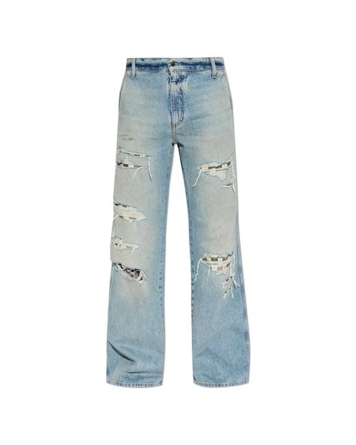 Amiri Blue Jeans With Abrasions for men