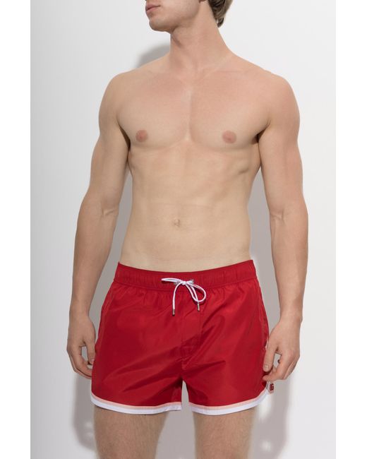 Dolce & Gabbana Red Swim Briefs for men