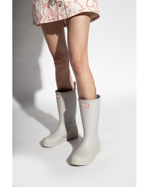 short white hunter rain boots