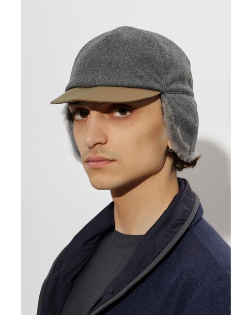 Sease Black Wool Beanie for men