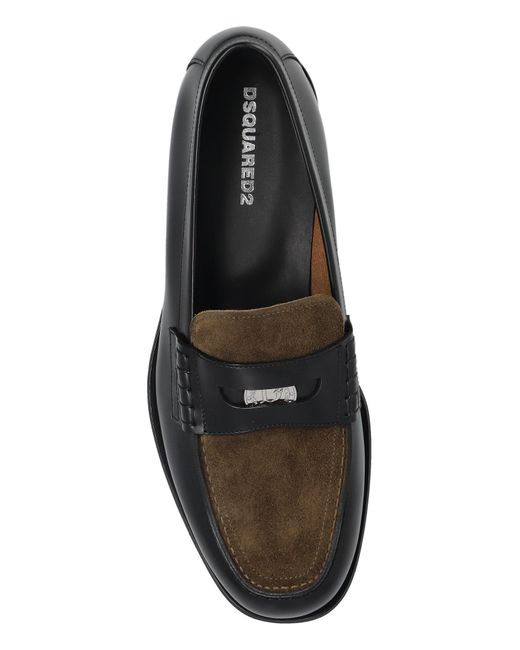 DSquared² Black Loafers Type Shoes for men