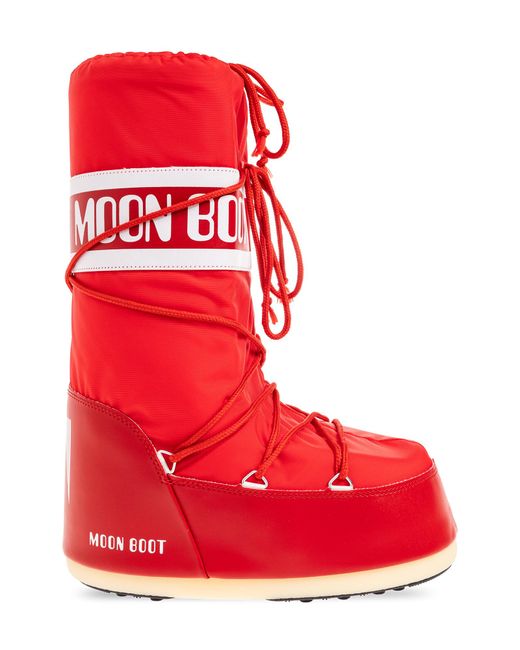 Moon Boot Red 'icon' Snow Boots, for men