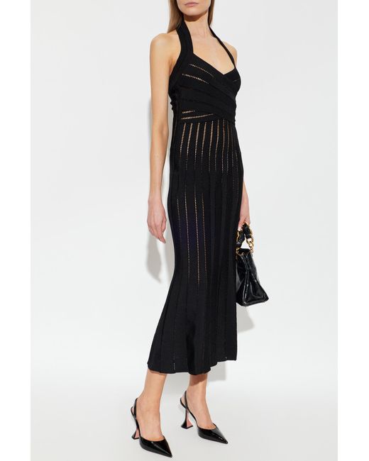 Balmain Black Backless Dress