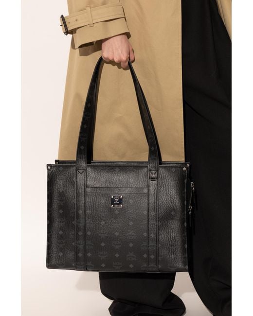 MCM Black 'Aren Large' Shopper Bag