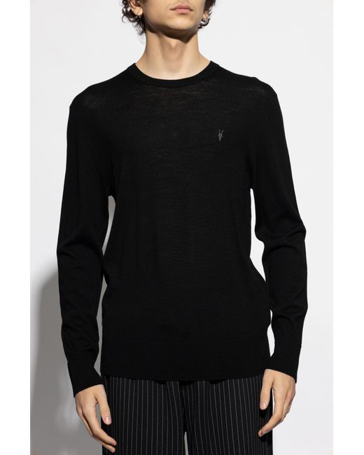 AllSaints Black Wool Sweater Mode for men