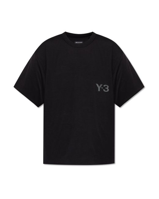 Y-3 Black T-Shirt With Padding for men