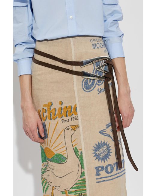 Moschino Black Suede Belt