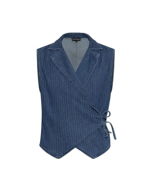 Emporio Armani Blue Denim Vest