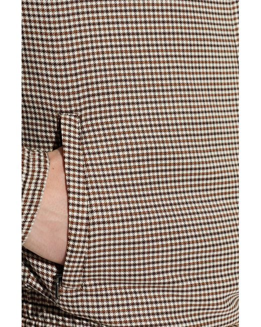 Etro White Quilted Jacket With A Check Pattern for men