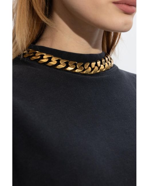 Balenciaga Metallic Brass Necklace