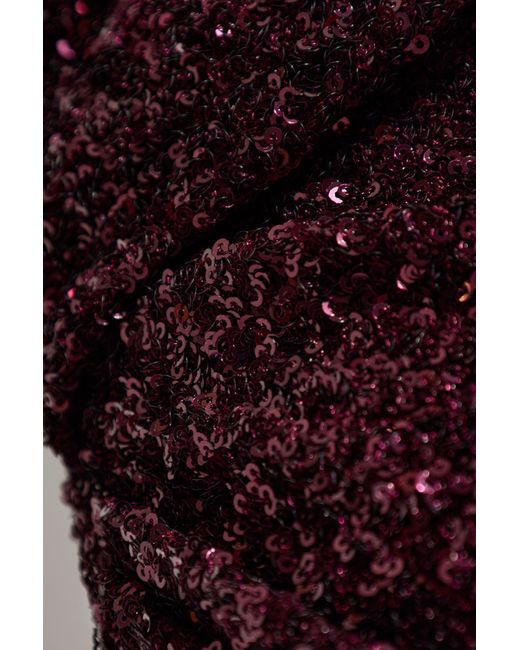 Balmain Purple Sleeveless Sequin Dress