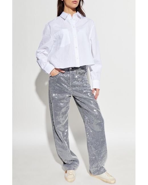 Rag & Bone Gray Jeans With Shimmering Sequins