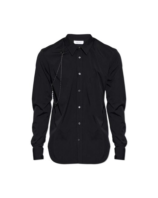 McQueen Blue Shirt With Detachable Chain for men