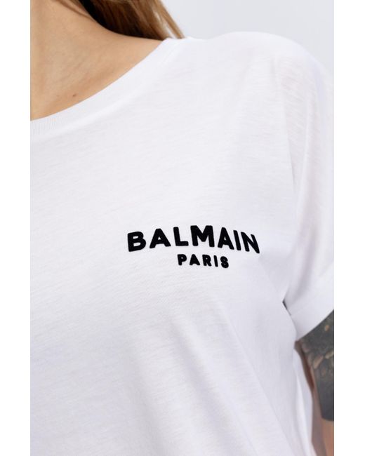 Balmain White Cotton T-shirt,