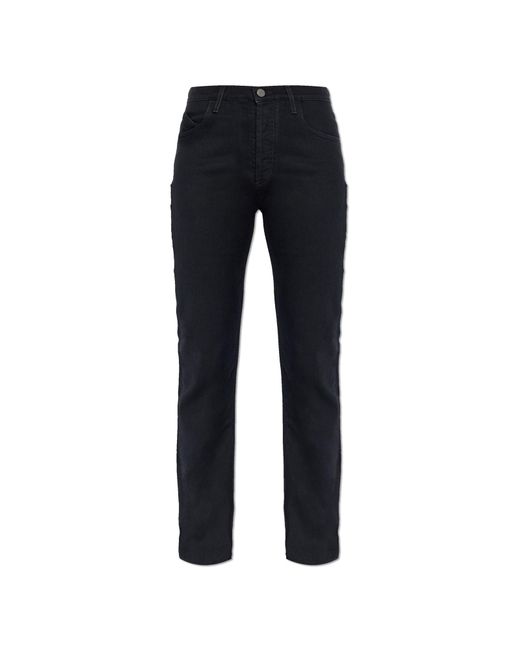 The Attico Black Straight-Leg Jeans