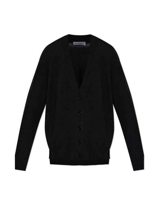 Jil Sander Blue Oversized Cashmere Cardigan