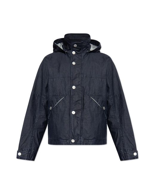 Stone Island Blue The ‘Marina’ Collection Linen Jacket for men