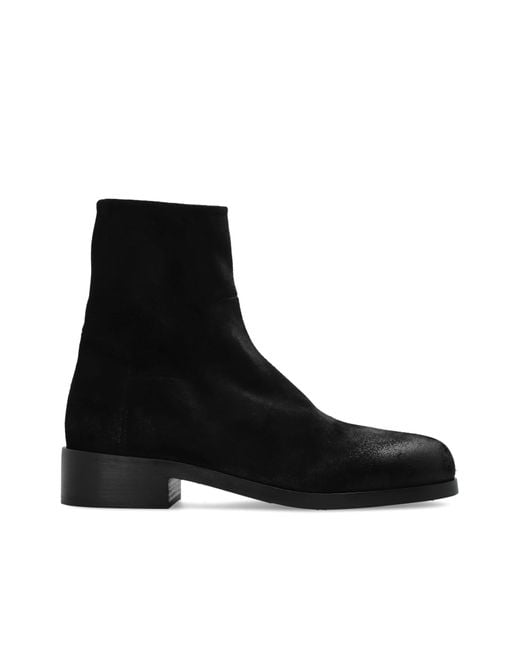 Marsèll Black Leather Ankle Boots for men