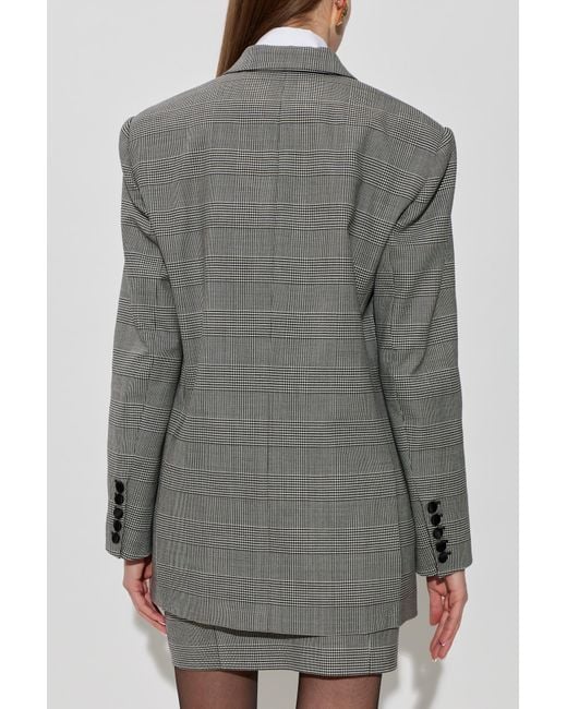 Balmain Gray Houndstooth Blazer