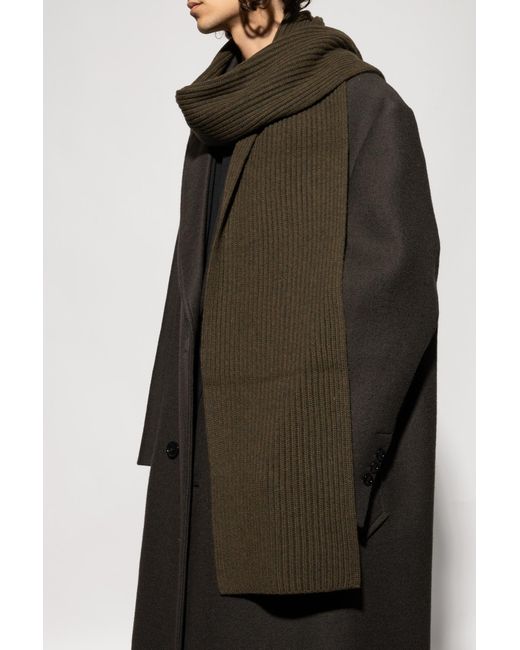 Maison Margiela Black Wool Scarf for men