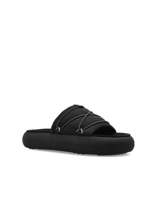 Moon Boot Black 'Mb Icon Slide' Slides