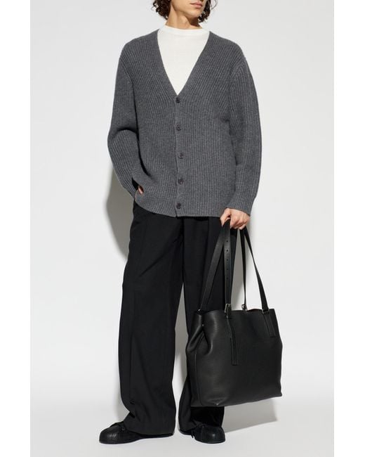 Lisa Yang Gray Cardigan 'Leander' for men