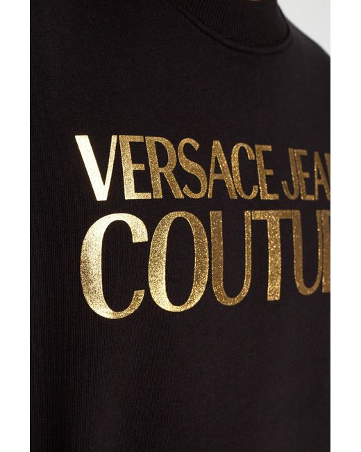 Versace Black Sweatshirt With Logo, for men