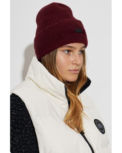 Canada Goose Red Woolen Hat