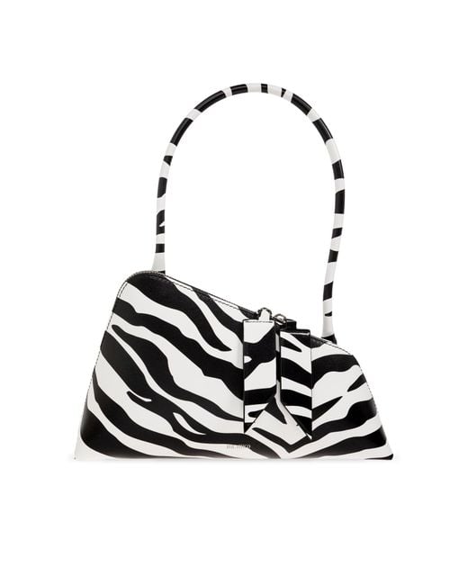 The Attico Black Leather Bag "Sunrise"