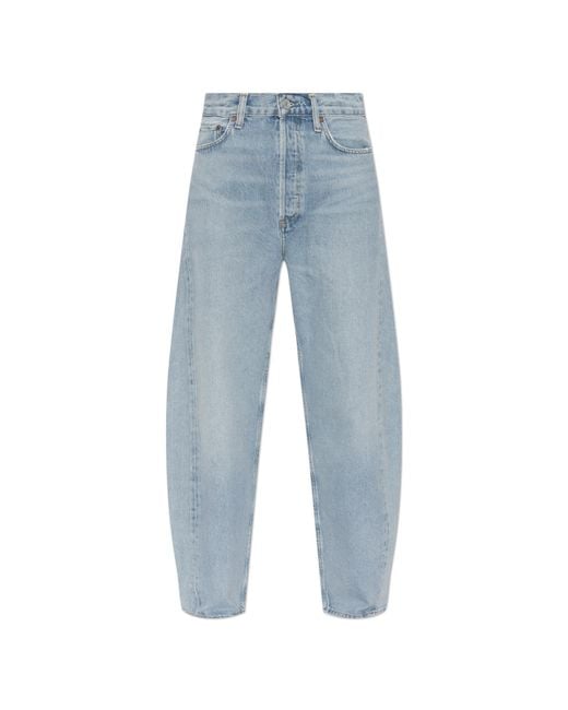 Agolde Blue "Luna Pieced" Jeans