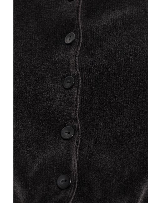 Alexander Wang Black Cardigan With Collar