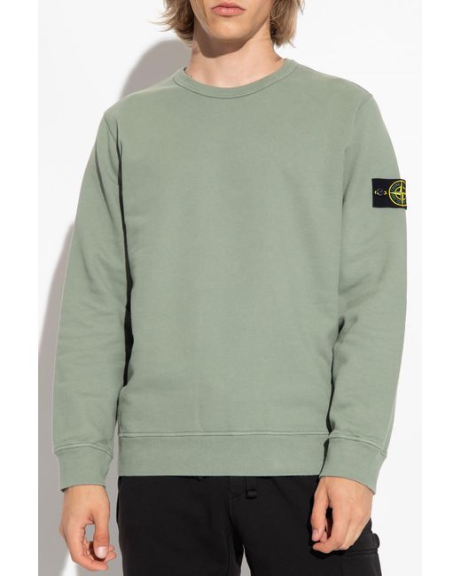 Stone Island Sweatshirt With Logo in Green for Men | Lyst