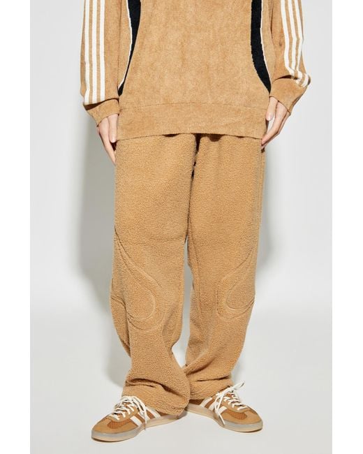 Adidas Originals Natural Fleece Pants With Logo for men