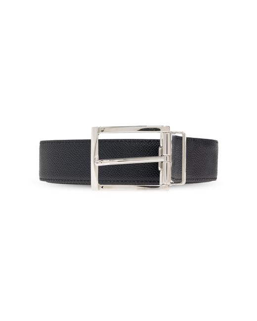Ferragamo Black Double-Sided Belt for men