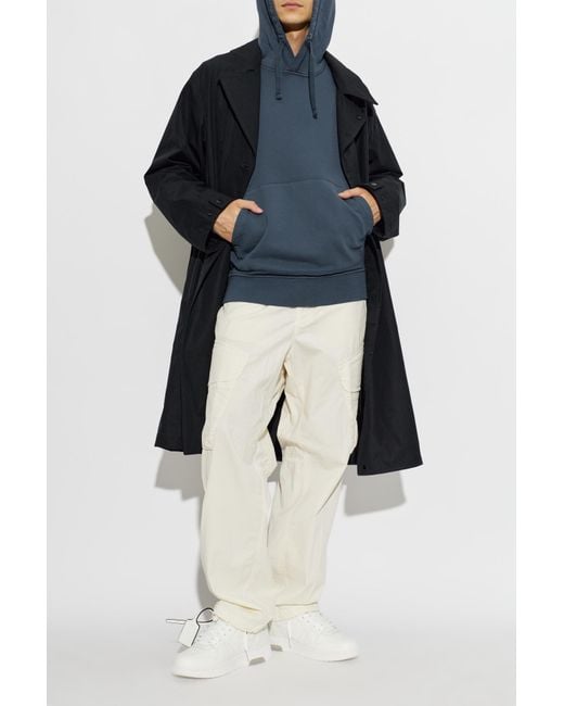 Stone Island Blue Hoodie for men